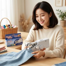 별별몰 kc인증 핸드미싱 휴대용 미싱 미니재봉틀, 상세페이지 참조, 미니미싱기만