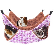 흰족제비 쥐 해먹 햄스터 걸이식 터널 튜브 케이지용 - 부드러운 기니피그 은신처 침대 작은 동물을 위한 친칠라 해먹 기니피그 흰 족제비 새끼 고양이 다람쥐 친칠라, 해먹-이불