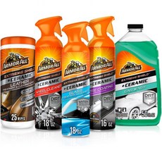 아머 올 컴플리트 세라믹 외장 자동차 세척제 관리 키트 차량을 신선하고 새것처럼 유지 포함가죽 클리닝 물티슈 타이어 코팅 스프레이 휠 세차 및 유리 5개입