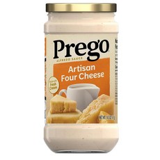 Prego 파스타 소스 411g 4팩 아티잔 포치즈 Prego Artisan Four Cheese Alfredo Pasta Sauce 14.5 oz Jar, 4개
