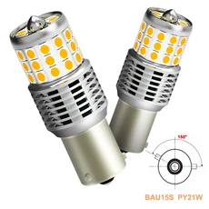 2x Canbus No Error WY21W W21W LED 표시등 도요타 코롤라 캠리 4 러너 하이랜더 방향 지시등 BAU15S 1156, 01 BAU15S PY21W_01 1500K