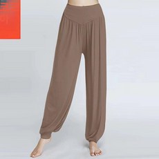 여성 요가 팬츠 캐주얼 벨로아 밴딩 스포츠 코튼 따뜻한, 코코아, XL