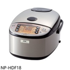 Zojirushi象印 NP-HDF18 IH電子鍋，多功能烹調，智能預約，黑金剛厚釜，輕鬆煮出美味米飯, 白色