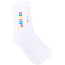 마우나케아 인타르시아 니트 로고 앵클 양말