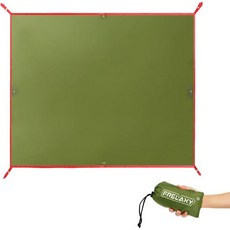 프릴락시 텐트 풋프린트 방수 캠핑 타프 내구성 있는 바닥으로 하이킹 배낭여행 해먹 해변 경험 향상, Army Green, 3 Person—80'' x 80'', 군용 녹색