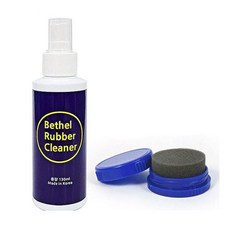 탁구채클리너 탁구라켓크리너 러버 세척 스프레이 세정제 스펀지 세트 130ml, [쀼샵] 탁구 러버 크리너 스폰지 세트 라켓 세정제 130ml, 1