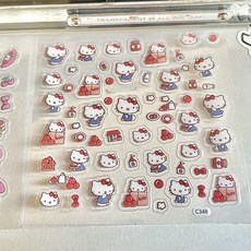 휴대용 미니 믹서기 주스 블렌더 블루 가정용 착즙기, 키티 스티커, 기본 색상