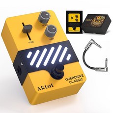 AKLOT 옥타브 일렉트릭 기타 페달: 빠른 트래킹 및 다이내믹 리스폰스 +1/-1 옥타브 및 레벨 컨트롤 미니 기타 이펙트 페달 트루 바이패스 네온 서브 시프트, Classical Overdrive