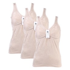 플라워 패턴 노와이어 자가드 브라런닝 3p