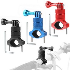 액션캠 자전거 오토바이 핸들 마운트 거치대 브라켓 고프로 오즈모 호환, 1개