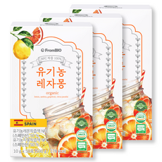 프롬바이오 레자몽 유기농 레몬즙 자몽즙 원액 100% 스틱 NFC 착즙, 3박스, 500g