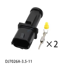 DJ7026YA-3.5-11 자동차 디젤 커먼 레일 연료 분사기 플러그 2 홀 배선 하네스 커넥터 1928403698, 01 Male