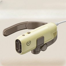 목걸이형 드라이기 반려동물 강아지 고양이 음이온 저소음 미니 휴대용 미용용품, 1개, 클라우드 그레이 세트