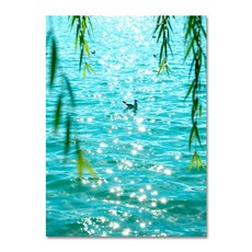 윤슬 그림 액자 평화로운 백조 호수 그림 카페 거실 인테리어 캔버스 액자, 힐링윤슬2