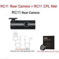 후면 대시 캠 RC11 A400 A800S A500S A200 70mai 인테리어 캠 A400 용, 2) rc11 or CPL, 없음