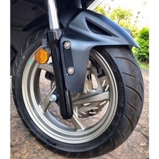 燈匠 眼鏡蛇 前土除 勁戰 Force DRG 開孔造型前土除 短版前土除 素材白 3D水轉印 消光黑, 1個, 素材白(FORCE/SMAX)