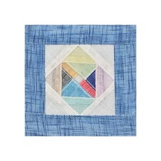 반야연 전통 모시 조각보 티코스터 패브릭 컵받침 선물, 1개, 파란색