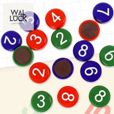 모든거샵 숫자 자석 1-10 원형자석 숫자자석교구 자석홀더 숫자자석칠판, 파랑, 1개