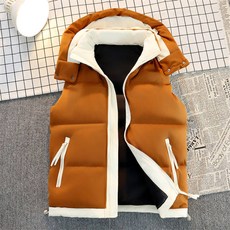 New Trend 連帽加厚保暖馬甲背心 防風防寒休閒工裝背心