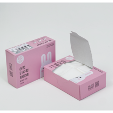 화이트래빗 플레인 타입 화장솜, 100매입, 5개
