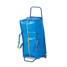 [착불아님] 이케아 IKEA 대형 쇼핑백 카트용 장바구니 타포린 가방, 1개, 블루
