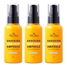 [라벨영] 손상모추천 끈적임없는 헤어앰플 쇼킹헤어한방울앰플, 70ml, 3개