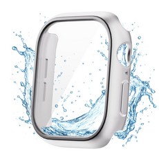 더조은셀러 워터디펜스 강화유리 방수 케이스 애플워치 호환, 실버