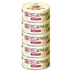 사조 샐러드 닭가슴살(가슴살/국내산), 135g, 5개
