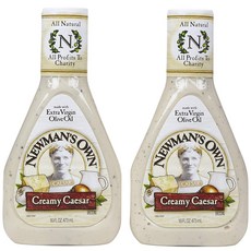뉴먼스 오운 크리미 시저 드레싱 16온스 2개 팩 Newman's Own Creamy Ceasar Dressing 16 Ounce 2 Pack, 473ml