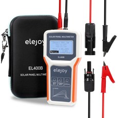 ELEJOY 400W 태양광 패널 테스터 PV 멀티미터MPPT 12-60V Voc 0-20A Isc 배터리 없는 휴대용 LCD 디스플레이MC4 및 악어 클립 포함 DIY 가정용, 800w