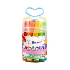 可水洗 兒童無毒, 1套, 印章雙頭馬克筆【12色】, 12個