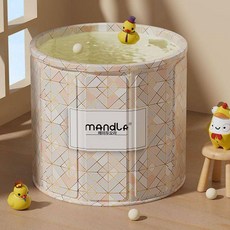 접이식 간이 이동식 가정용 폴딩 야외용 목욕통 1인용, 노르딕핑크화이트 3D 접이식, 기본 색상