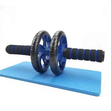 롤러 휠 피트니스 슬라이드 바퀴 복부 미끄럼 방지 근육 트레이너 체육관 홈 운동, 색상: 2. Blue Two Wheel