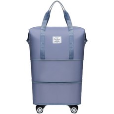 可愛小舖 摺疊旅行包 大容量手提行李袋 摺疊收納 旅行必備, 藍色, 1個