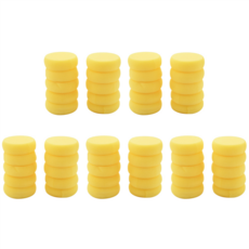 도자기 수채화 예술 스폰지 노랑 2.75 인치 그림을위한 50pcs 둥근 합성 아티스트 페인트 스폰지 공예 스폰