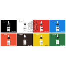 Xtreme X牌 紋身顏料 8色組 1oz套裝 - 新世代優質紋身色料, 8色組1/2oz套裝
