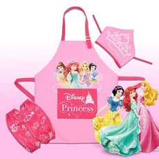 프린세스 방수PU앞치마세트 유아동 어린이집 미술요리