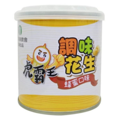 虎尾鎮農會 虎霸王蜂蜜調味花生，台灣在地花生，獨立罐裝，香甜酥脆，休閒零食首選, 135g, 1個