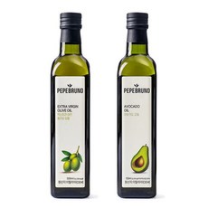 페페브루노 엑스트라버진 올리브 오일 250ml x1병 아보카도 오일 250ml x1병 세트, 없음, 1개
