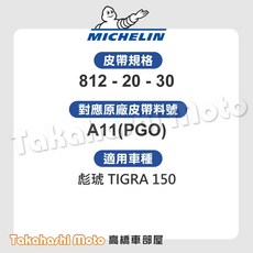 彪琥 TIGRA 150/125 傳動皮帶 米其林大廠 耐磨材質 提升加速性能 原廠副廠適用, 1個, 【A11】一般版