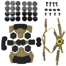 4세대 웬디 헬멧 서스펜션 시스템 랜야드 FAST MICH 야외 사냥 BK DE RG 액세서리, 01 TAN-Set