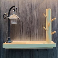 【開發票/統編】鑰匙收納壁掛架 門后裝飾免打孔 入門玄關置物架 北歐風, 1個, 鑰匙掛架+路燈