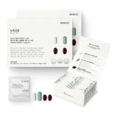 보스코 뉴트리4 멀티비타민 밀크씨슬 코큐텐 루테인 오메가3 올인원 한팩 종합영양제, 2박스