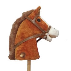 말 모형 무대 촬영 소품 말머리 장난감, 연한 갈색, 1개