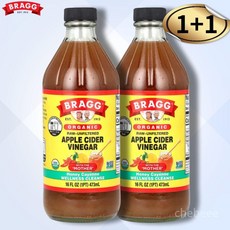 브래그 유기농 애플 사이다 사과식초 허니 카옌 473ml 2팩, 2개