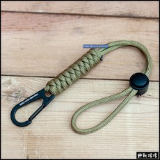 野戰搖滾 SECTOR SEVEN 防丟水滴扣掛繩 傘繩扣防搶繩相機手腕繩背包掛扣環手環, 狼棕色, 1個