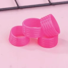 4Pcs 실리콘 신축성 테니스 라켓 핸들 링 오버 그립 땀 흡수 밴드 액세서리, 08 Rose red