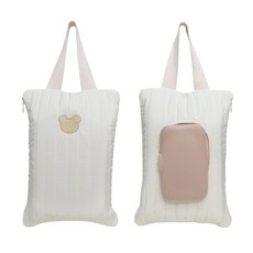 물티슈 파우치 케이스 외출용 가방 기저귀가방, 1개, 화이트옐로우