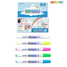 목욕놀이 크레용5색세트 문교 욕실크레용, 5색, 1개