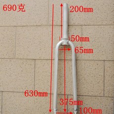 FORNIX 全鋁合金山地腳踏車不避震硬叉 690克, 白色, 1個